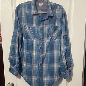 Mossimo Supply Co Blue Button-Down Shirt
